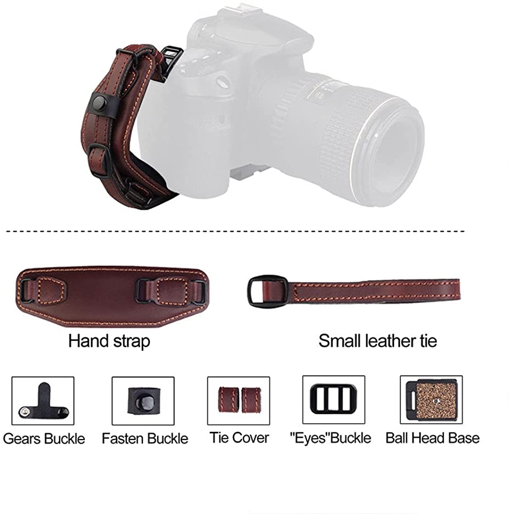 LYNCA E6 Adjustable Camera Hand Grip Strap with Quick Release Plate