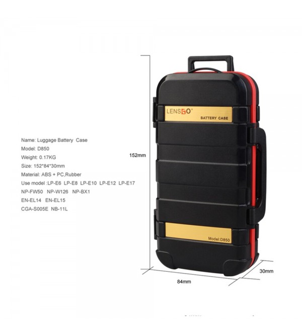 LENSGO D850 CAMERA BATTERY &amp; MEMORY CARD CASE