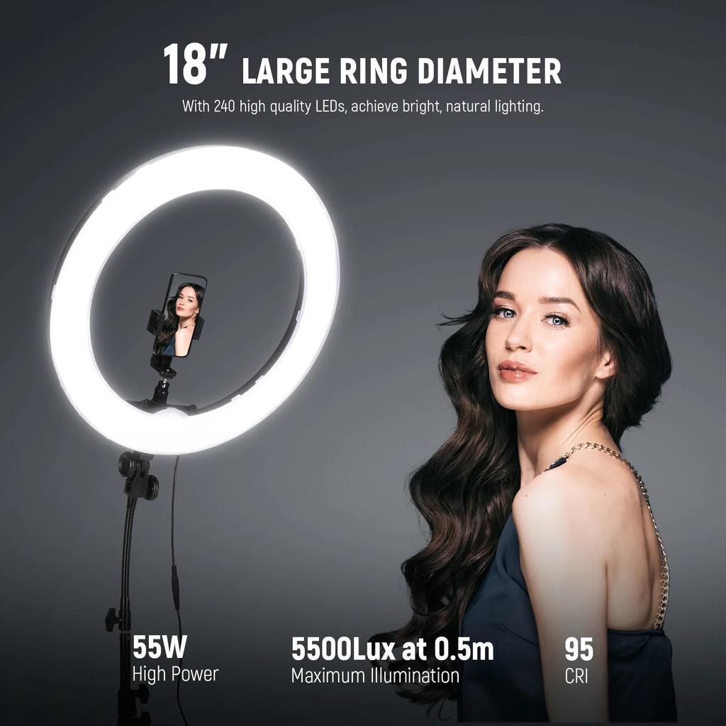 NEEWER 18INCH RING LIGHT + STAND