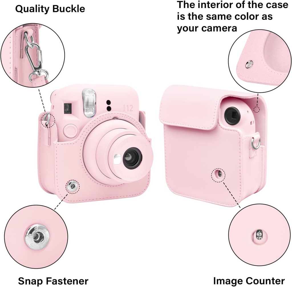 FUJI INSTAX MINI 12 CAMERA CASE - BLOSSOM PINK