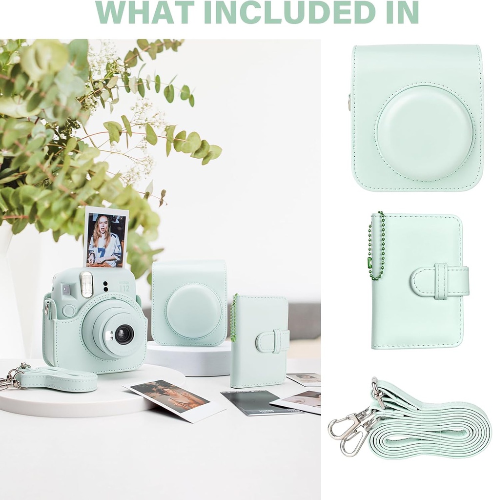 FUJI INSTAX MINI 12 CAMERA CASE - MINT GREEN