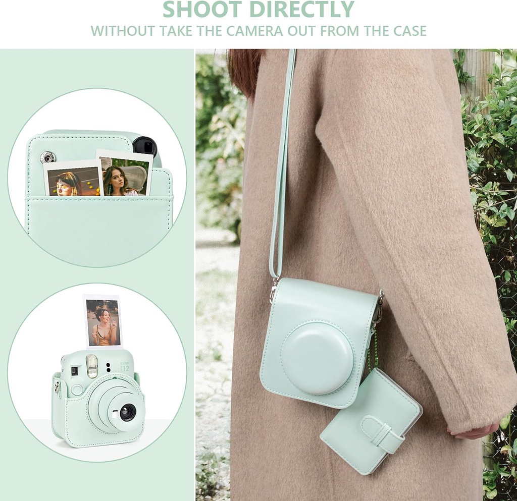 FUJI INSTAX MINI 12 CAMERA CASE - MINT GREEN