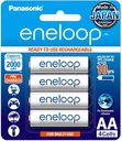 Panasonic Eneloop AA Pre Charged Rechargeable Batteries - 4 Pack