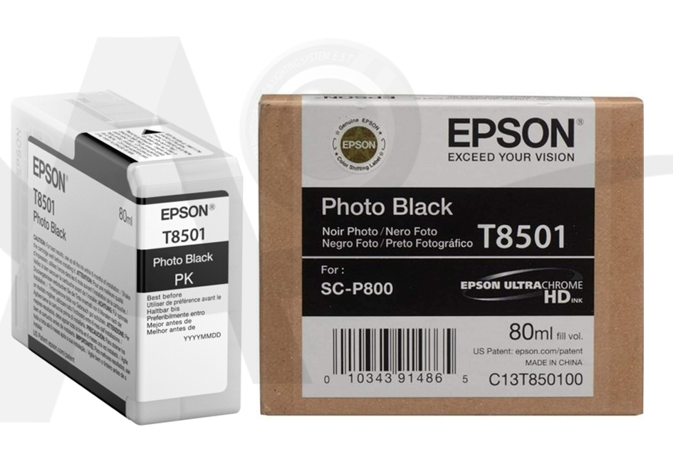 EPSON P800 PHOTO BLACK T8501 INK