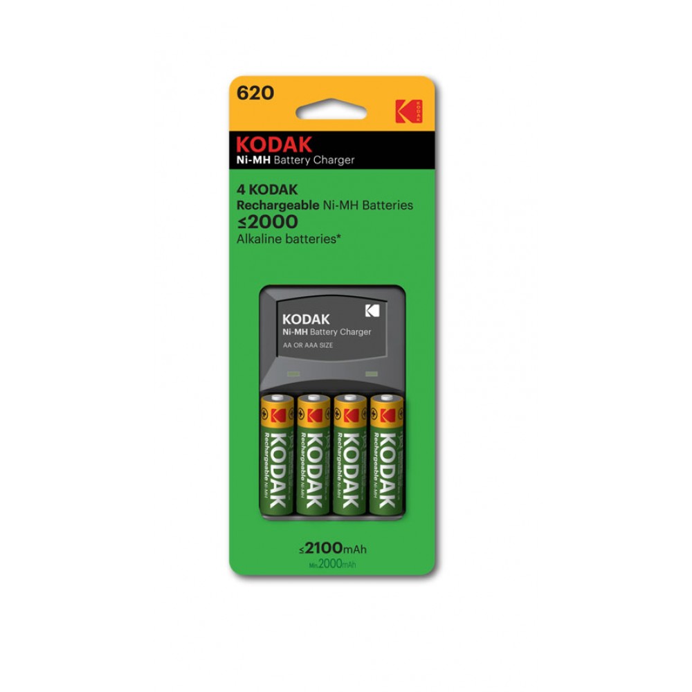 KODAK RECHARGABLE NI MH BATTERY AND CHARGER (4PACK)