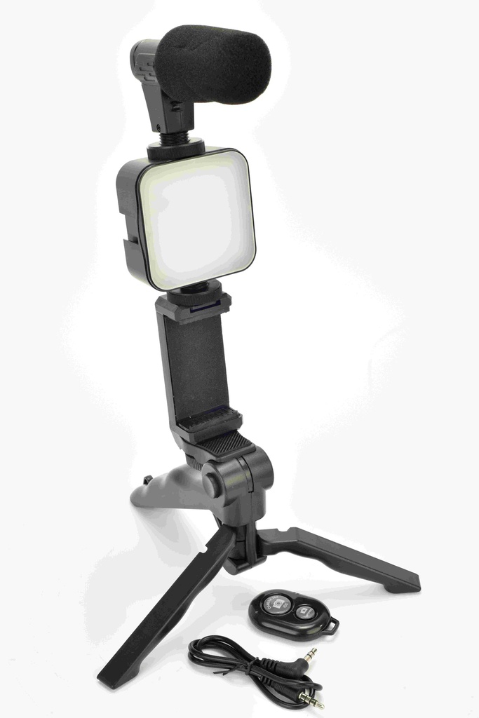 VLOGLITE W66 LED LIGHT WITH BUILT IN MOBILE PHONE HOLDER &amp; STAND