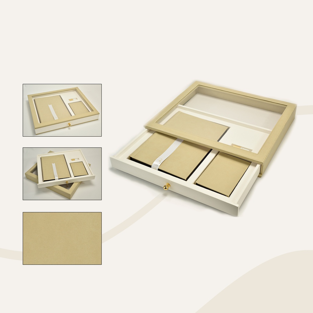 A4+A6 ACRYLIC ALBUM BOX - BEIGE