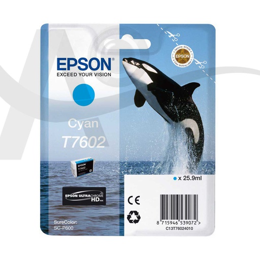 EPSON P600 CYAN T7602 INK