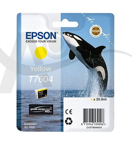 EPSON P600 YELLOW T7604 INK