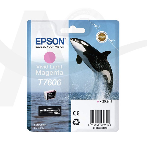 EPSON P600 VIVID LIGHT MAGENTA T7606 INK
