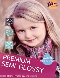 [028015] A3 Premium Semi-Glossy Paper (20 sheets)