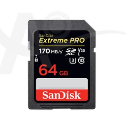 [031011] بطاقة تخزين حجم 64 جيجا بايت أكستريم برو SDXC UHS-I ( سانديسك ) 