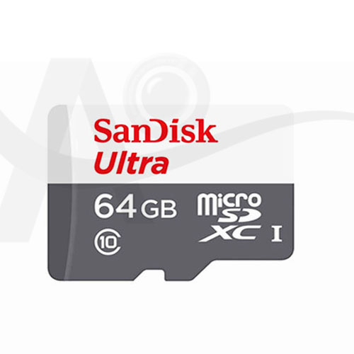 بطاقة تخزين حجم 64 جيجا بايت ألترا ميكرو SDXC UHS-I ( سانديسك ) 