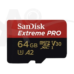 [031017] SanDisk 64GB Extreme Pro MicroSDXC UHS-I U3 A2 V30 + Adapter