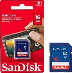 [031033] بطاقة تخزين حجم 16 جيجا بايت SDHC ( سانديسك ) 