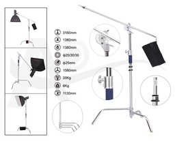 [049034] JINBEI K4  2 IN 1 STEEL LIGHT STAND