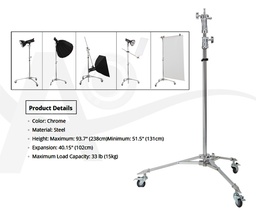 [049037] JF-238A STUDIO LIGHT STAND/WHEEL