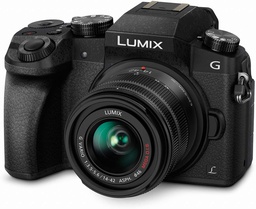 [058011] DMC-G7 كاميرا ديجيتال بلا مرآه مع عدسه مقاس 14-42 ملم بلون اسود ( ليميكس - بانسونيك ) 