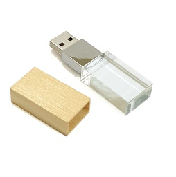 [031061] WOODEN LIGHT CRYSTAL FLASH DRIVE 64GB