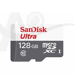 [000021] بطاقة تخزين حجم 128 جيجا بايت ألترا ميكرو SDXC UHS-I ( سانديسك ) 
