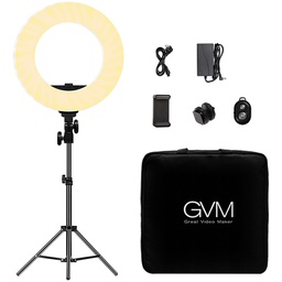 [000070] GVM 14s Ring Light with Tripod Stand, 14 inch Ring Light