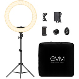 [000071] GVM 18s Ring Light with Tripod Stand, 18 inch Ring Light
