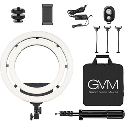 [000072] GVM 18 Ring Light with Tripod Stand, 18 inch Double Ring Light