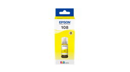 [000153] EPSON 108 ECO TANK YELLOW INK BOTTLE 70ML