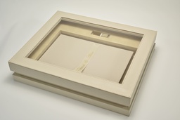 [111621] A4 TOP ACRYLIC WINDOW ALBUM BOX - BEIGE